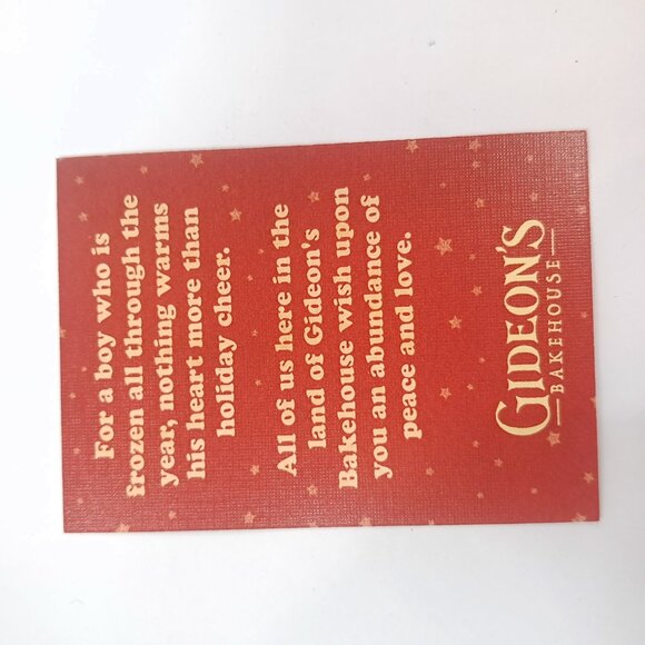 Gideon's Bakehouse Trading Card Percy Snowman Happy Holidays 2025 Christmas - Picture 3 of 3